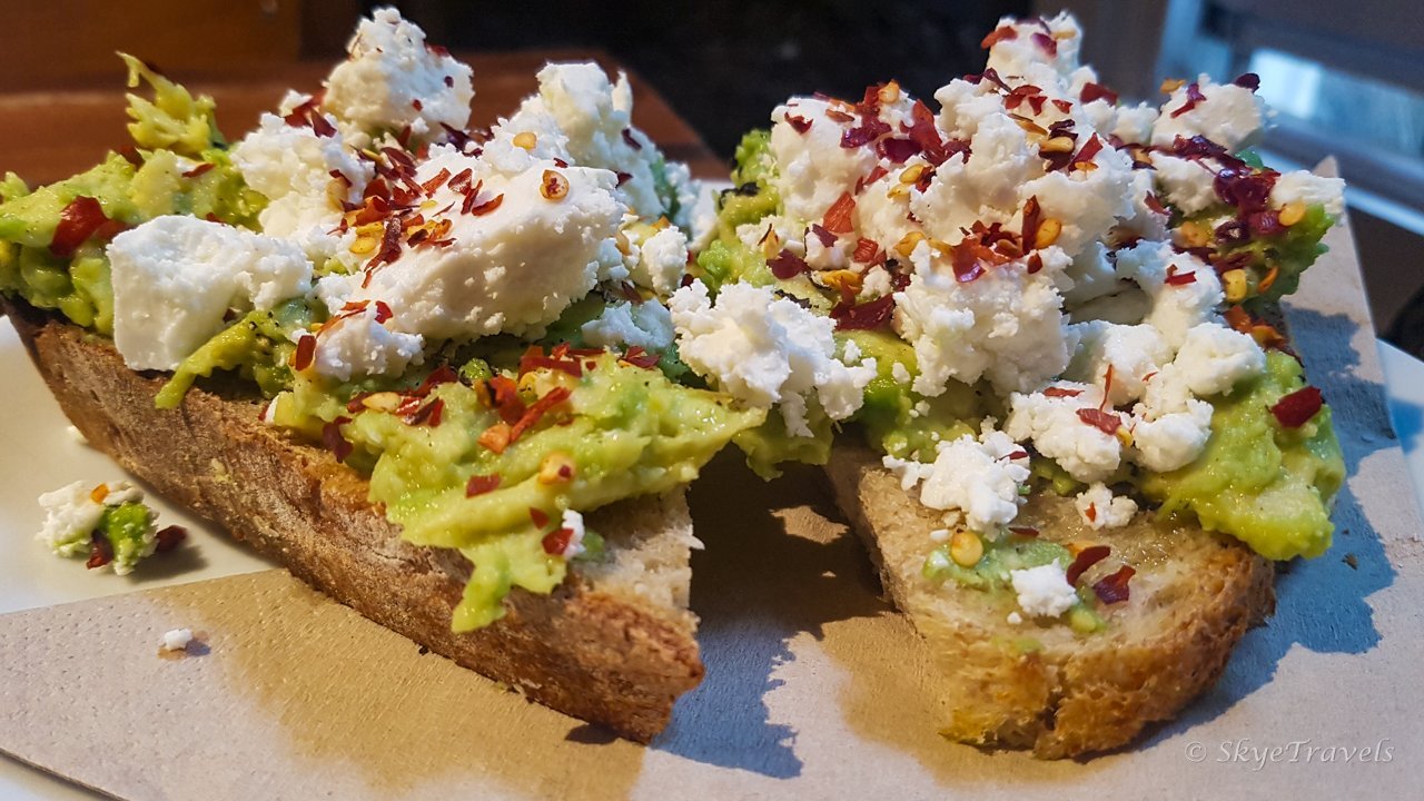 Avocado and Feta Sandwich at Brew Lab