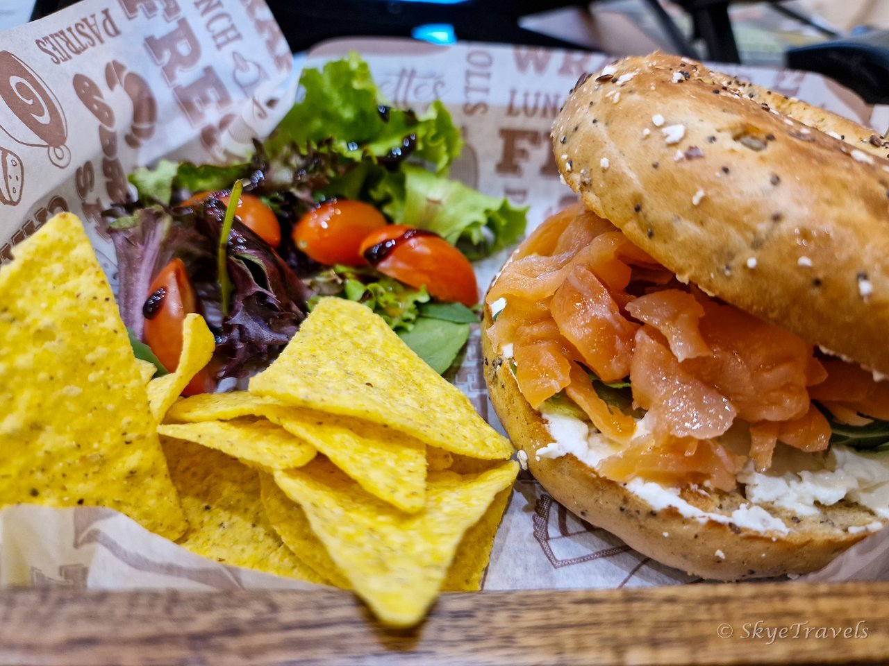 Triple-Tri Coffee Salmon Bagel